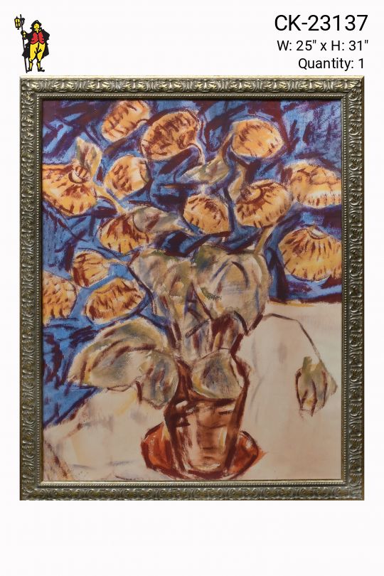Cleared & Framed Floral Still-Life Painting