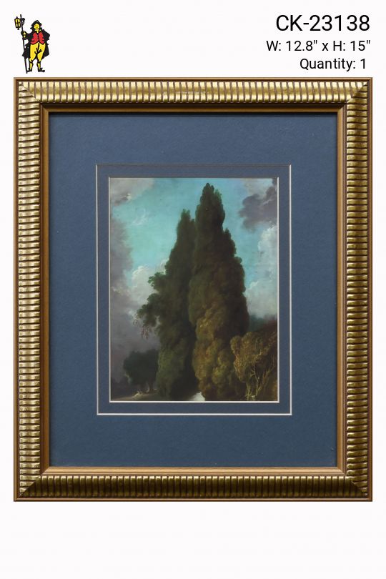 Framed 19th Century Cleared Landscape Painting