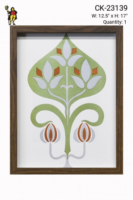 Cleared Mid Century Art Nouveau Floral Design