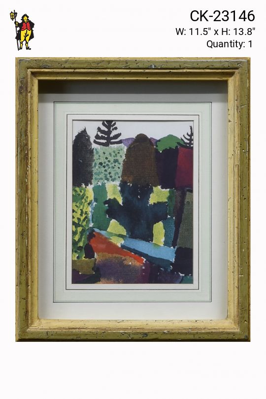 Cleared Simplified Landscape Loose Color Blocks Print