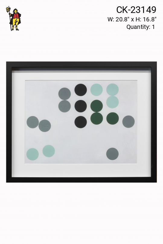 Framed Minimalist Geometric Abstract Painting