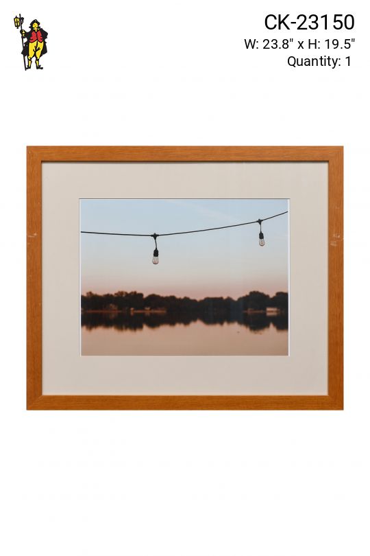 Framed "String Lights On The Lake" Print