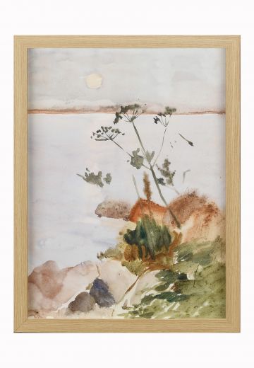Cleared & Framed Watercolor Landscape