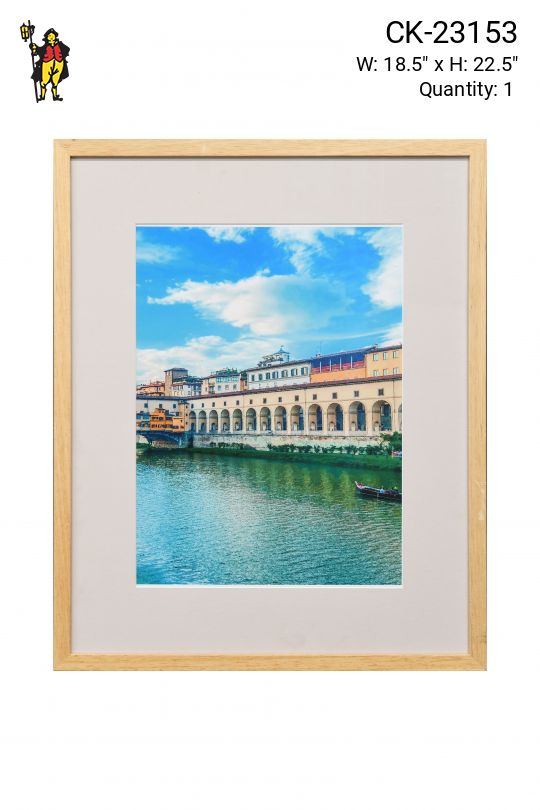 Framed European Landscape Graphic Art Print