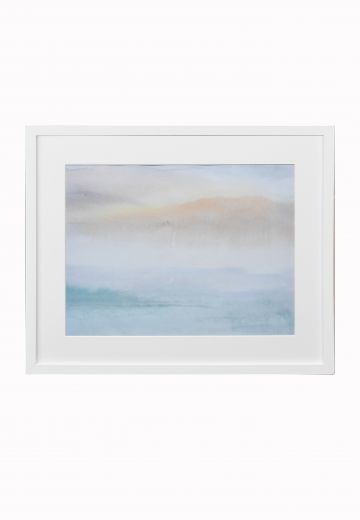 Cleared & Framed Abstract Seascape Watercolor (1/2)