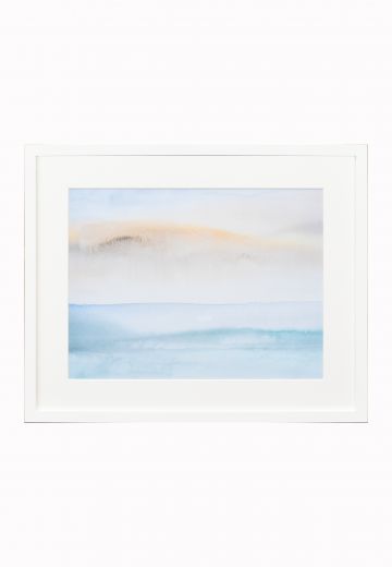 Cleared & Framed Abstract Seascape Watercolor (2/2)