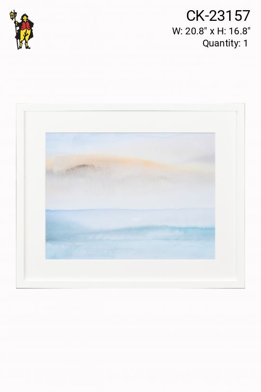 Cleared & Framed Abstract Seascape Watercolor (2/2)
