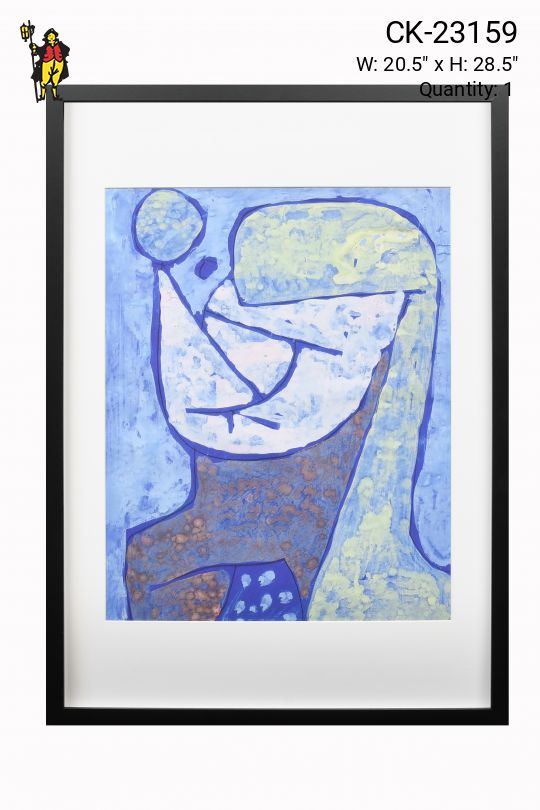 Framed Cleared Abstract Figurative Portrait