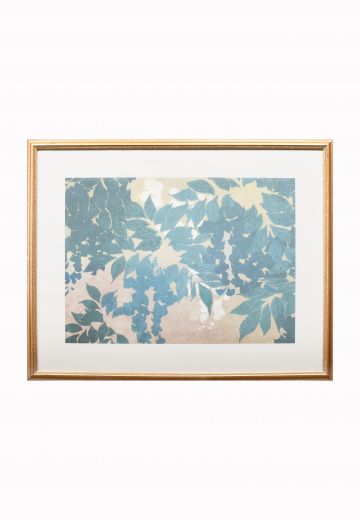 Wooden Framed Cleared Woodblock Style Painting