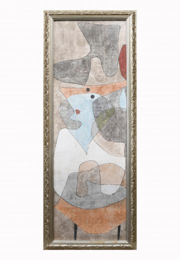 Framed & Cleared Abstract of Figure With Geometric Shapes