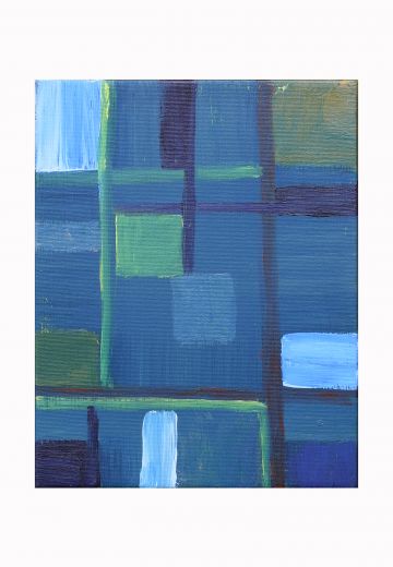 Cleared Canvas Geometric Abstract Painting