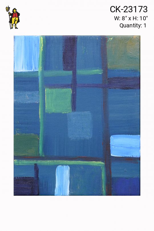 Cleared Canvas Geometric Abstract Painting