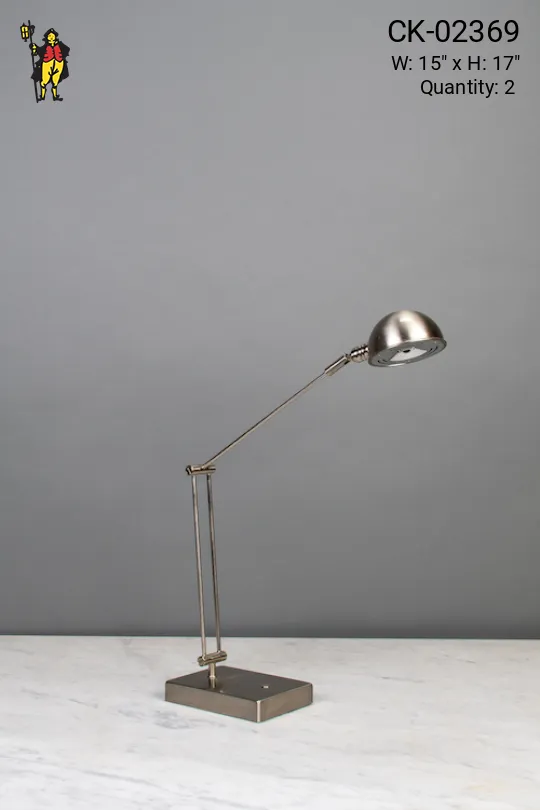 Silver Adjustable Desk Lamp