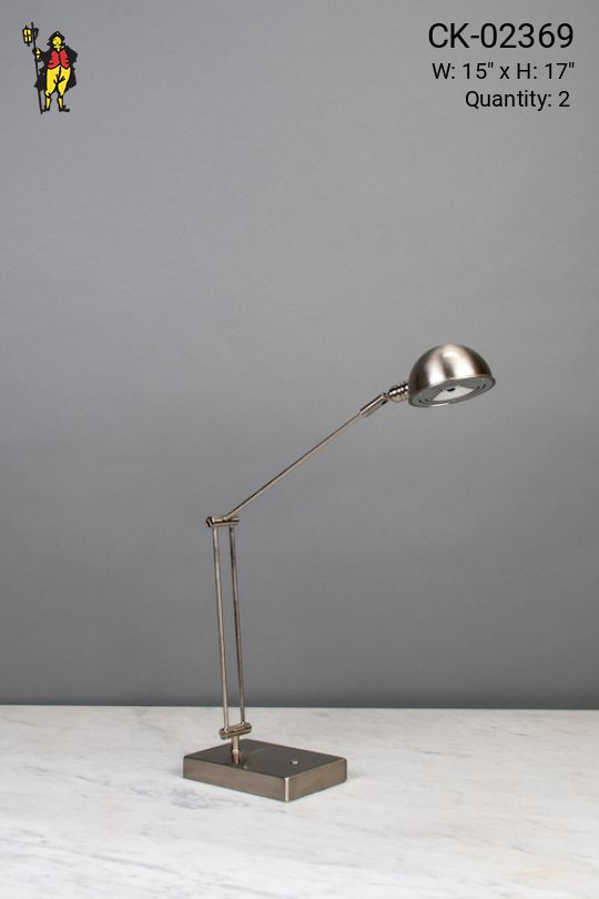 Silver Adjustable Desk Lamp