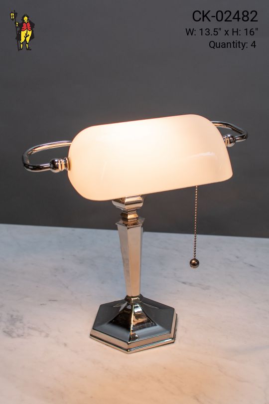 Silver Banker's Lamp