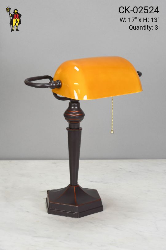 Bronze Banker's Lamp