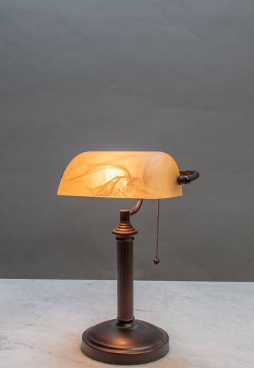 Bronze Banker's Lamp