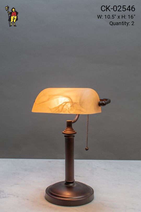 Bronze Banker's Lamp