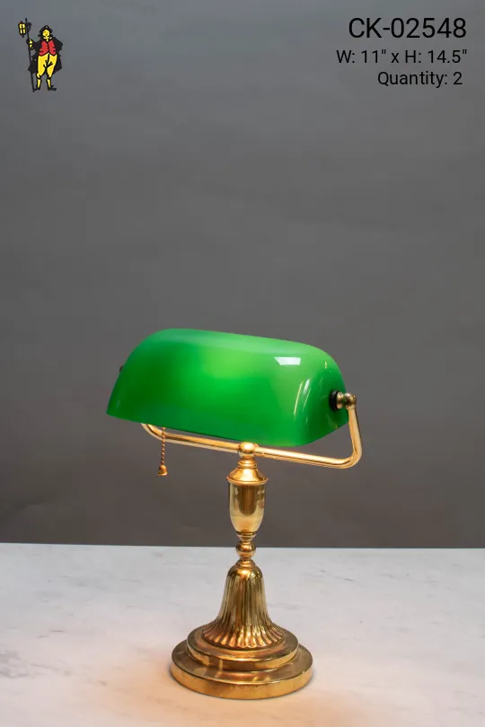 Brass Banker's Lamp