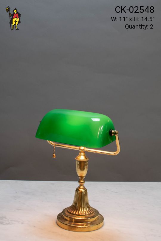 Brass Banker's Lamp
