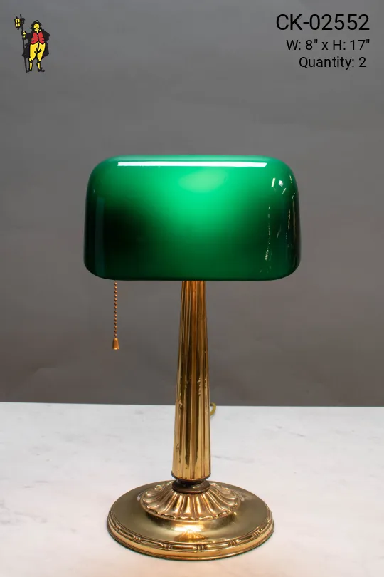 Brass Banker's Lamp