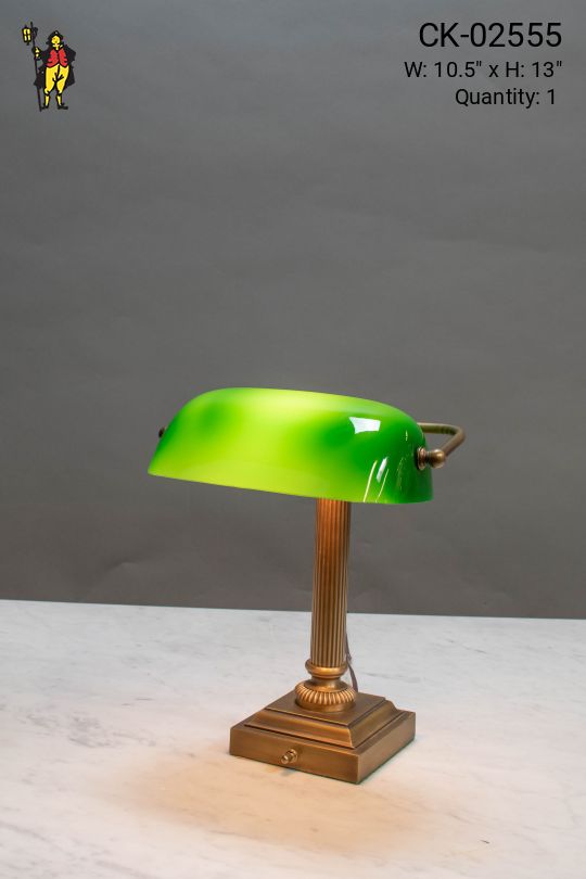 Brass Banker's Lamp