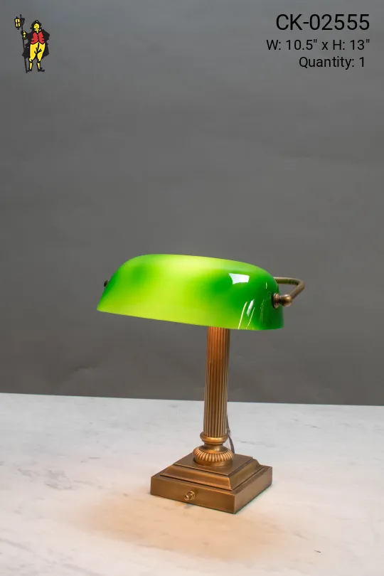 Brass Banker's Lamp
