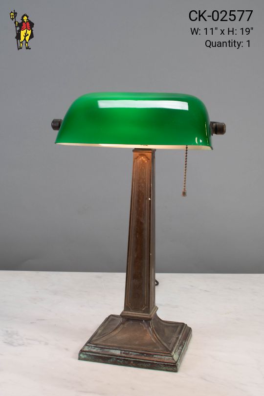 Bronze Banker's Lamp