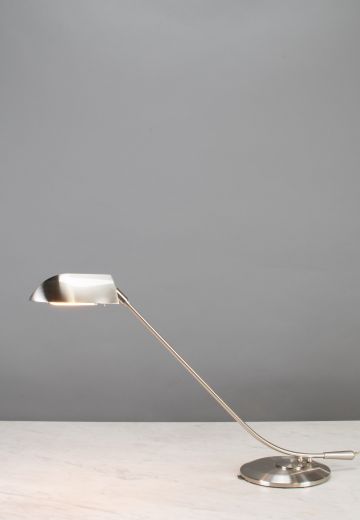 Nickel Halogen Desk Lamp