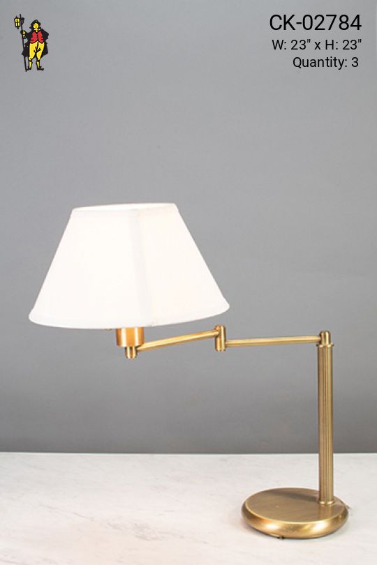 Swing Arm Brass Table Lamp