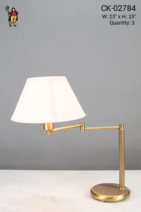 Swing Arm Brass Table Lamp