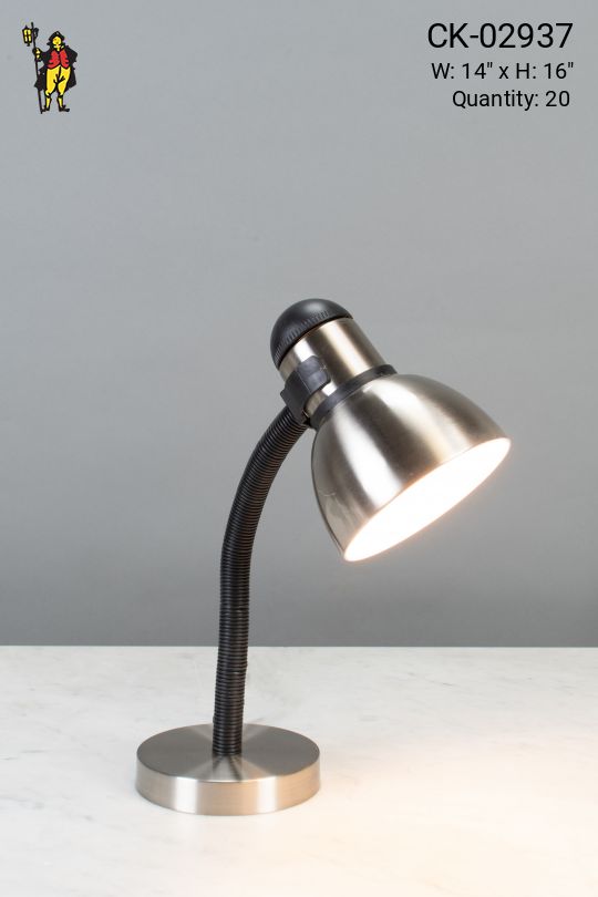 Silver Adjustable Desk Lamp