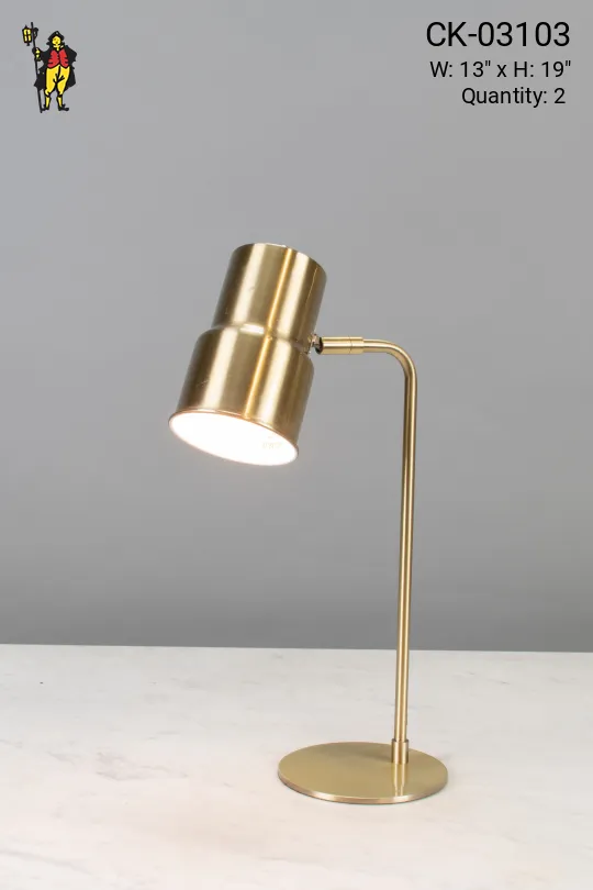 Polished Brass Desk Lamp