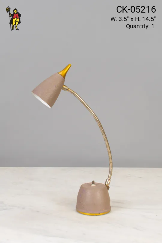 Adjustable Mid-Century Brown Desk Lamp