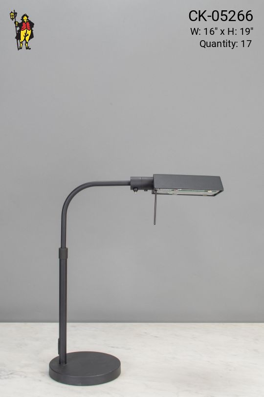 Adjustable Black Halogen Desk Lamp