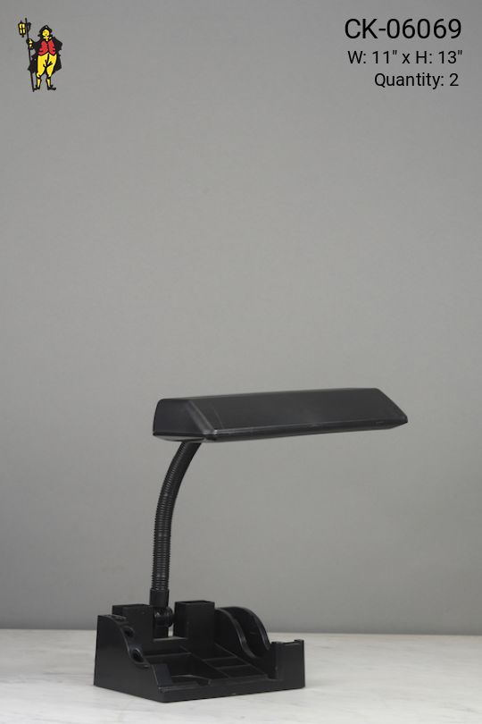 Black Plastic Adjustable Desk Lamp