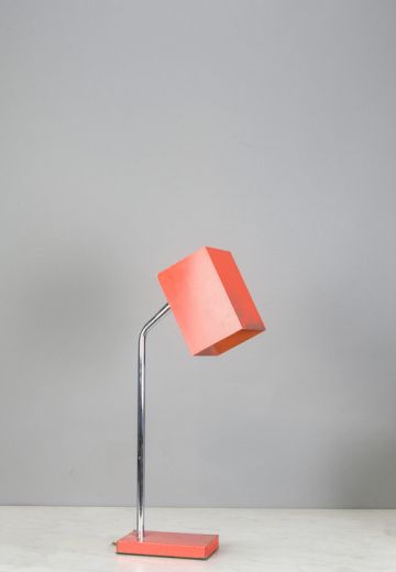 Post Modern Orange Gooseneck Desk Lamp