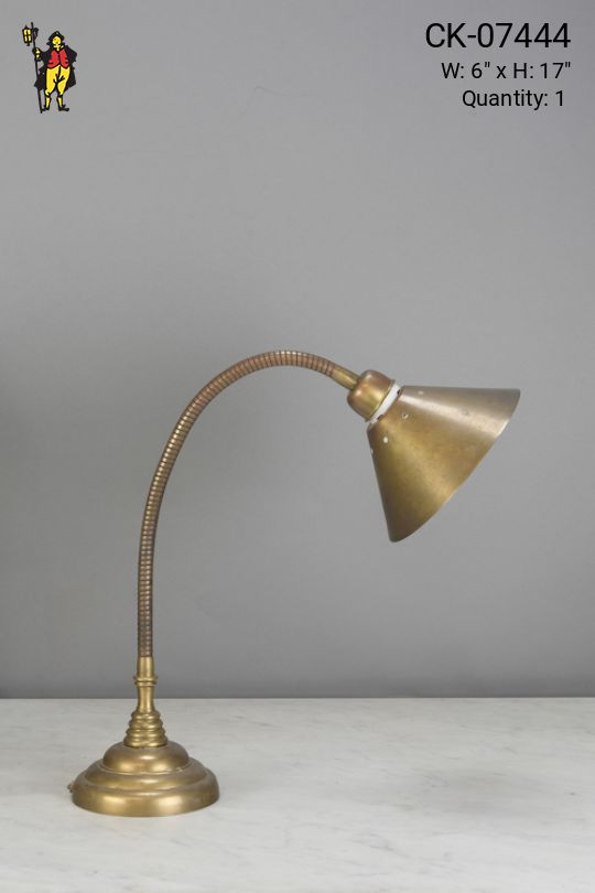 Industrial Style Brass Desk Lamp