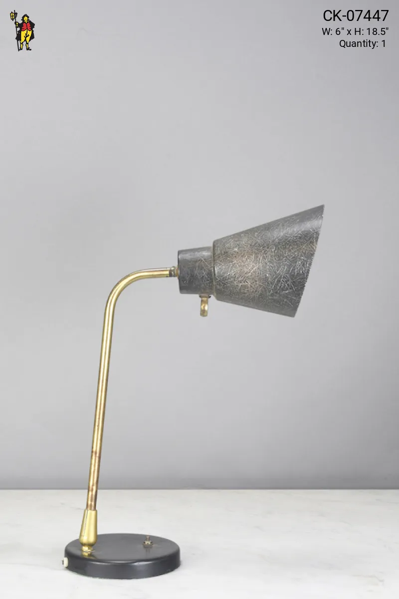 Mid Century Brass & Black Desk Lamp | Desk Lamps | Collection