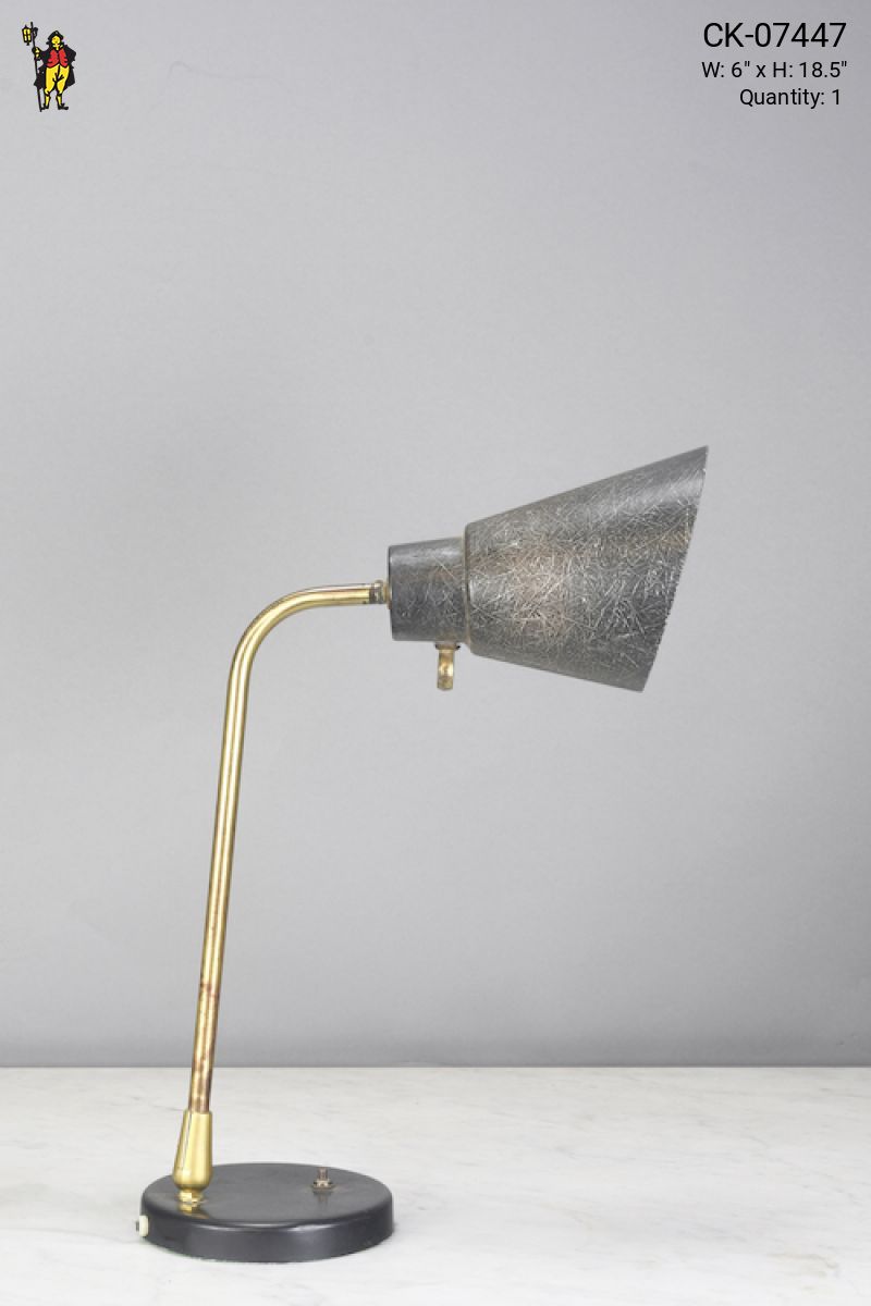 Mid Century Brass & Black Desk Lamp | Desk Lamps | Collection