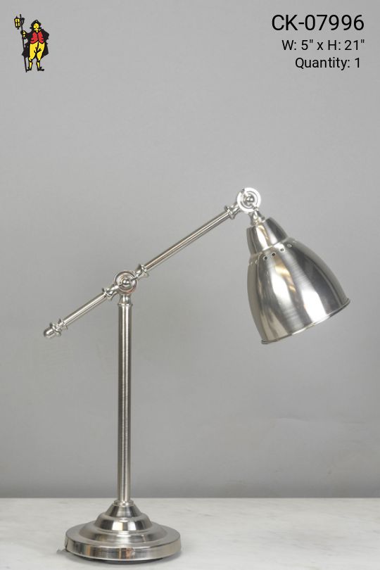 Silver Adjustable Desk Lamp