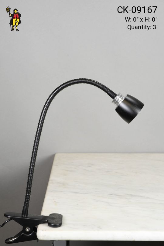 *LED* Black Clip On Adjustable Desk Lamp