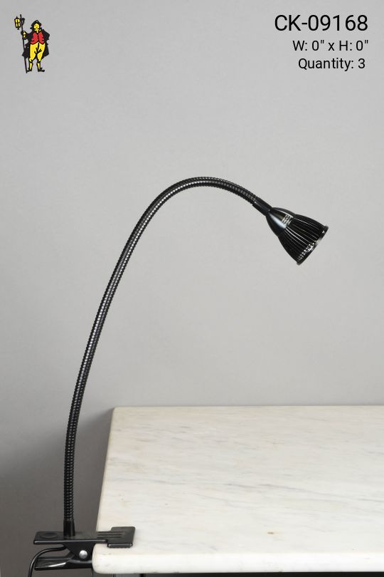 *LED* Black Clip On Adjustable Desk Lamp
