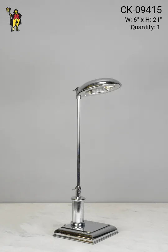 Chrome Adjustable Halogen Desk Lamp
