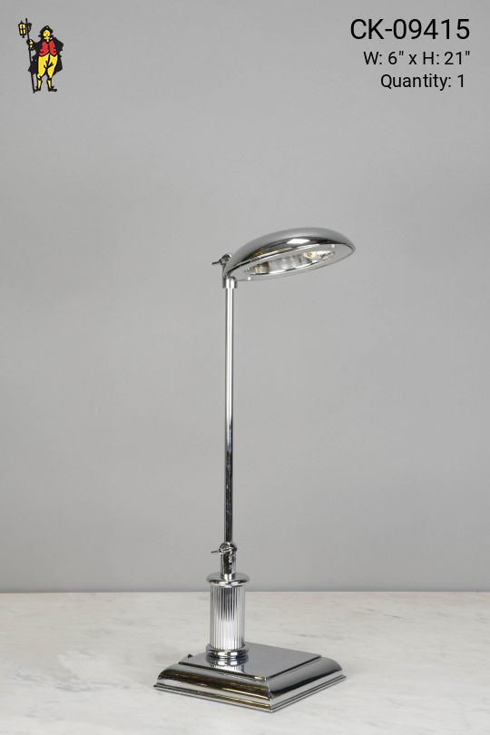 Chrome Adjustable Halogen Desk Lamp