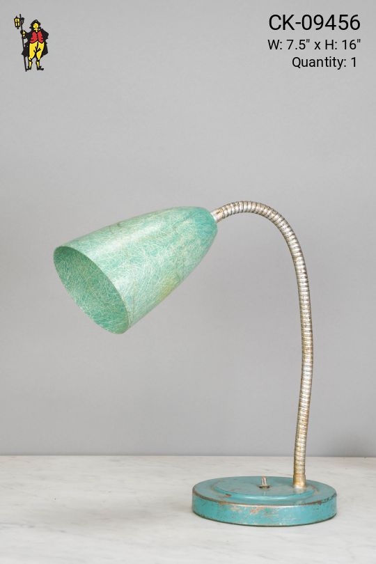 Green Shaded Gooseneck Desk Lamp