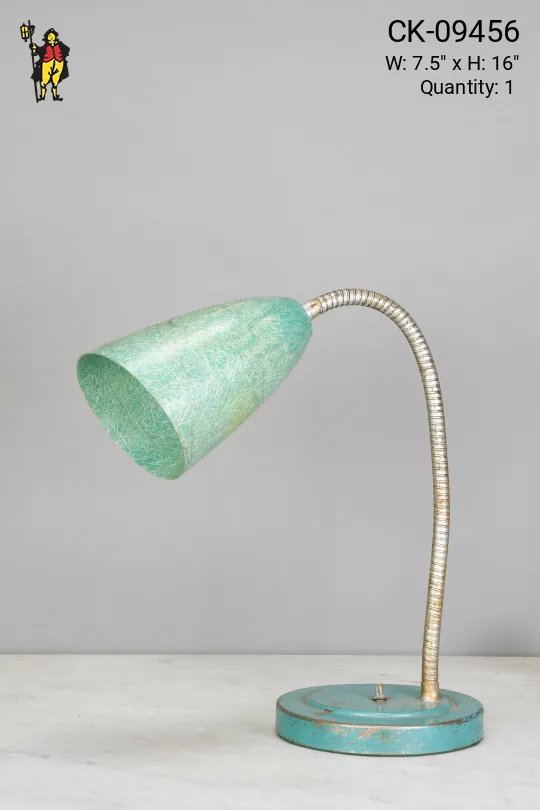 Green Shaded Gooseneck Desk Lamp