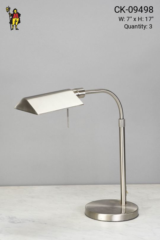 Adjustable Nickel Halogen Desk Lamps