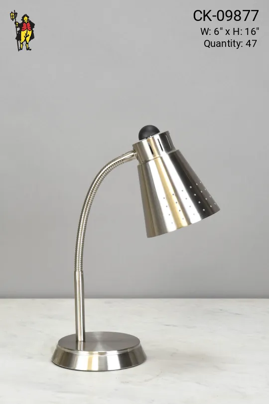Nickel Gooseneck Desk Lamp