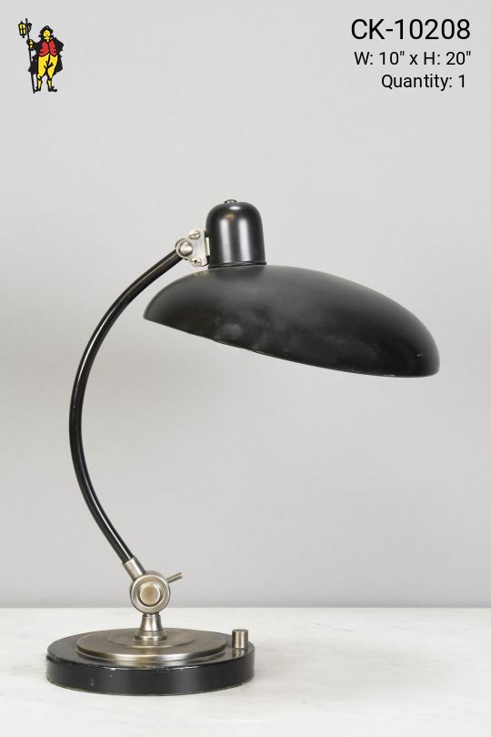 Black Vintage Metal Shaded Desk Lamp